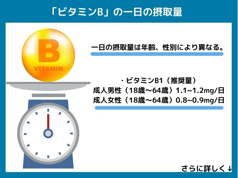 ビタミンBの一日の摂取量