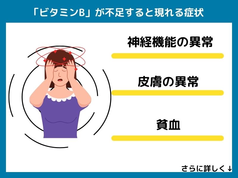 ビタミンBが不足すると現れる症状