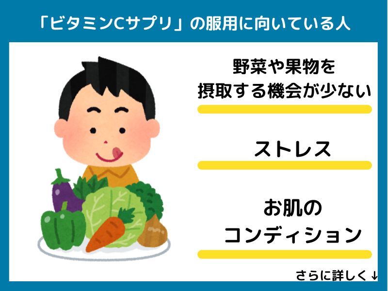 ビタミンCサプリの服用に向いている人