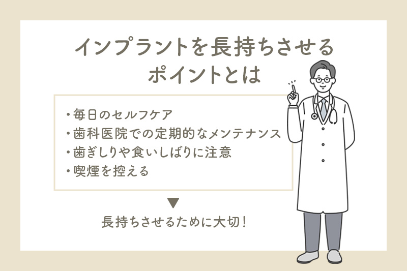 インプラントを長持ちさせるポイント