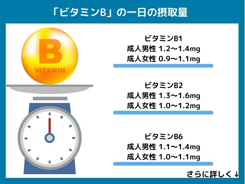 ビタミンBの一日の摂取量