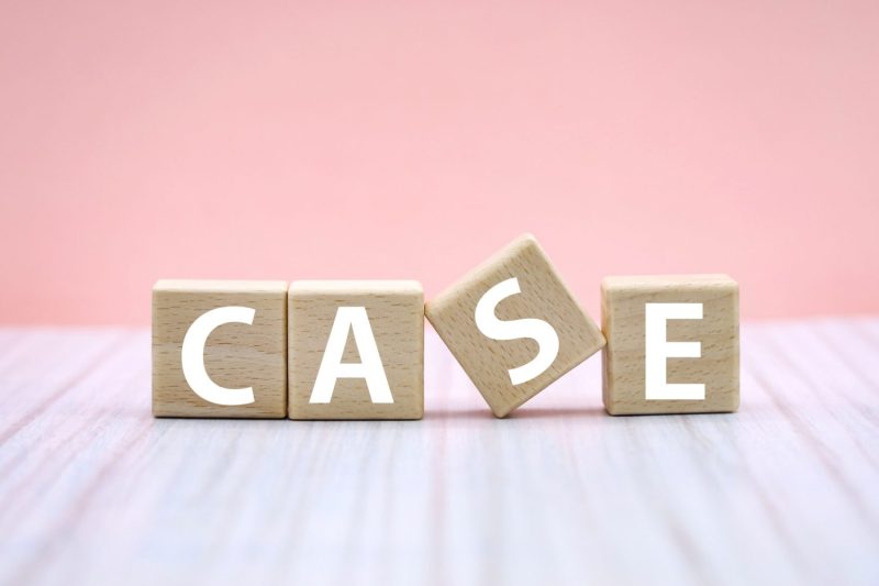 ケースの文字ブロック