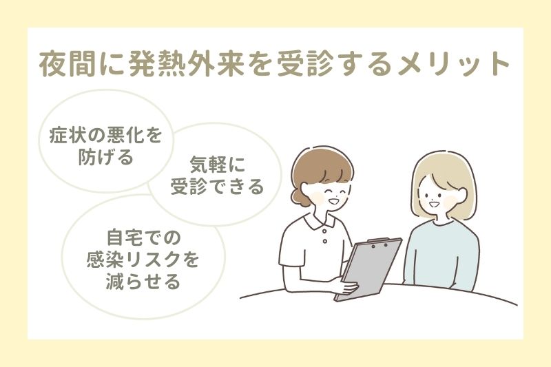 夜間に発熱外来を受診するメリット