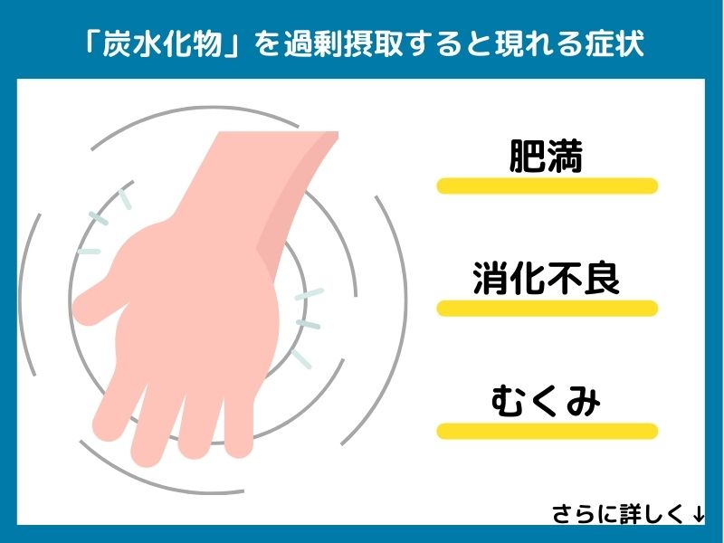 炭水化物を過剰摂取すると現れる症状