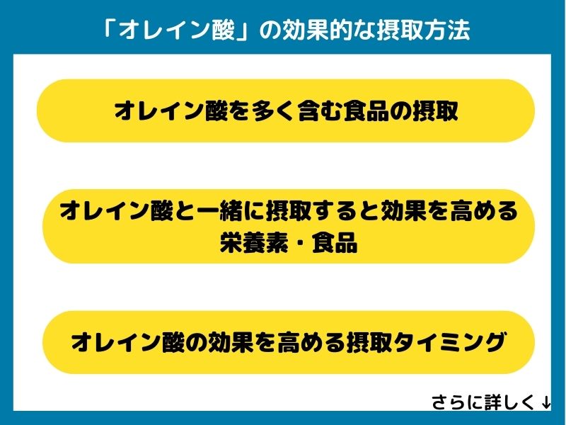 オレイン酸の効果的な摂取方法