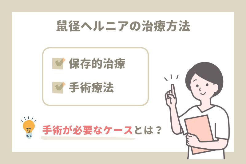 鼠径ヘルニアの治療方法