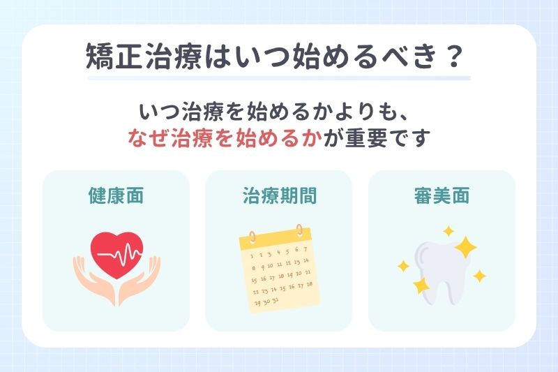 矯正治療はいつ始めるべき？