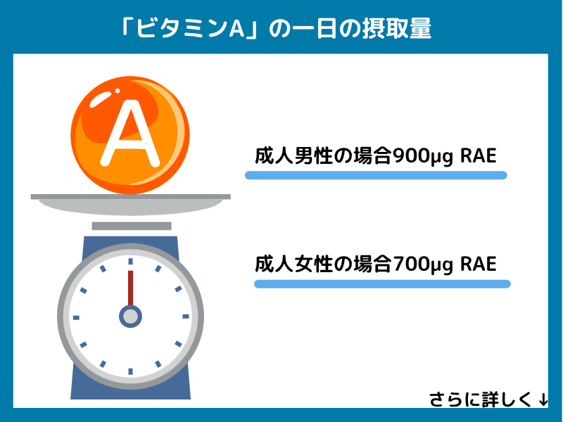 ビタミンAの一日の摂取量