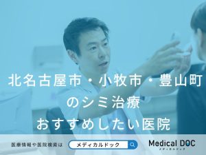 北名古屋市・小牧市・豊山町のシミ治療 おすすめしたい医院