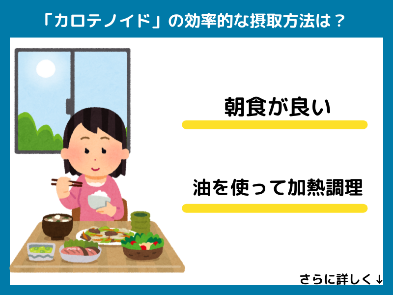 カロテノイドの効率的な摂取方法