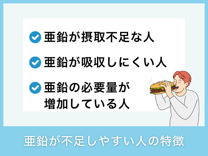 亜鉛が不足しやすい人の特徴