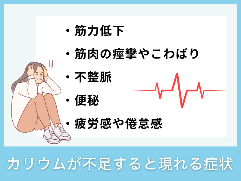 カリウムが不足すると現れる症状