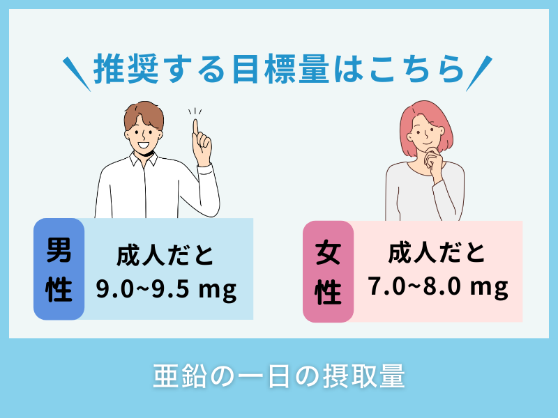 亜鉛の一日の摂取量
