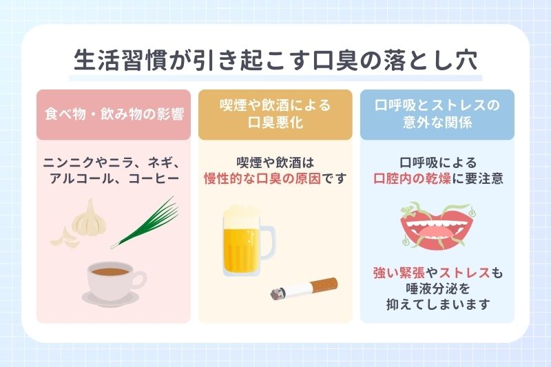 生活習慣が引き起こす口臭の落とし穴