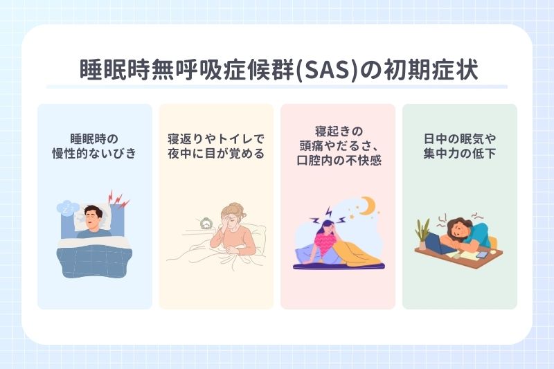 睡眠時無呼吸症候群（SAS）の初期症状