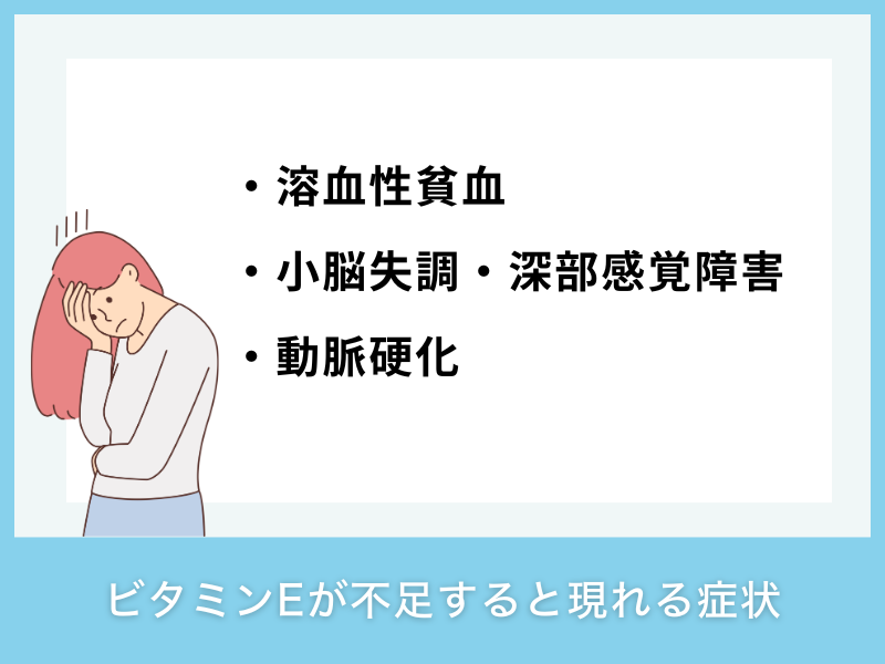 ビタミンEが不足すると現れる症状？