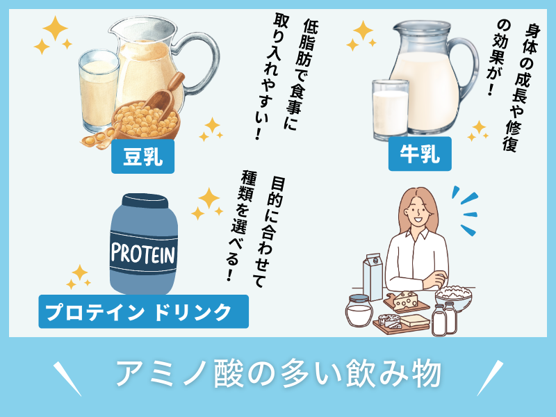 アミノ酸の多い飲み物