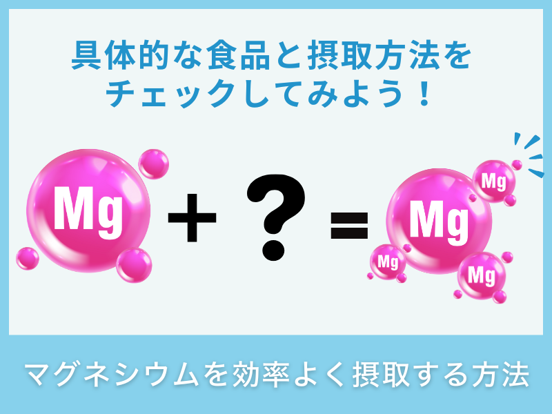 マグネシウムを効率よく摂取する方法