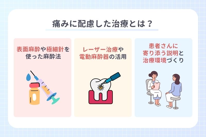 痛みに配慮した治療とは？