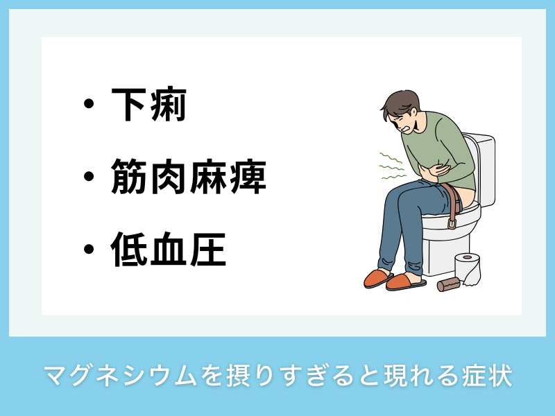 マグネシウムを摂りすぎると現れる症状