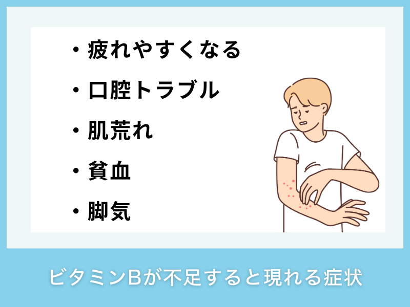 ビタミンBが不足すると現れる症状