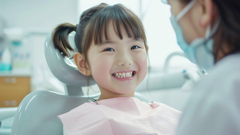 歯医者にいる女の子