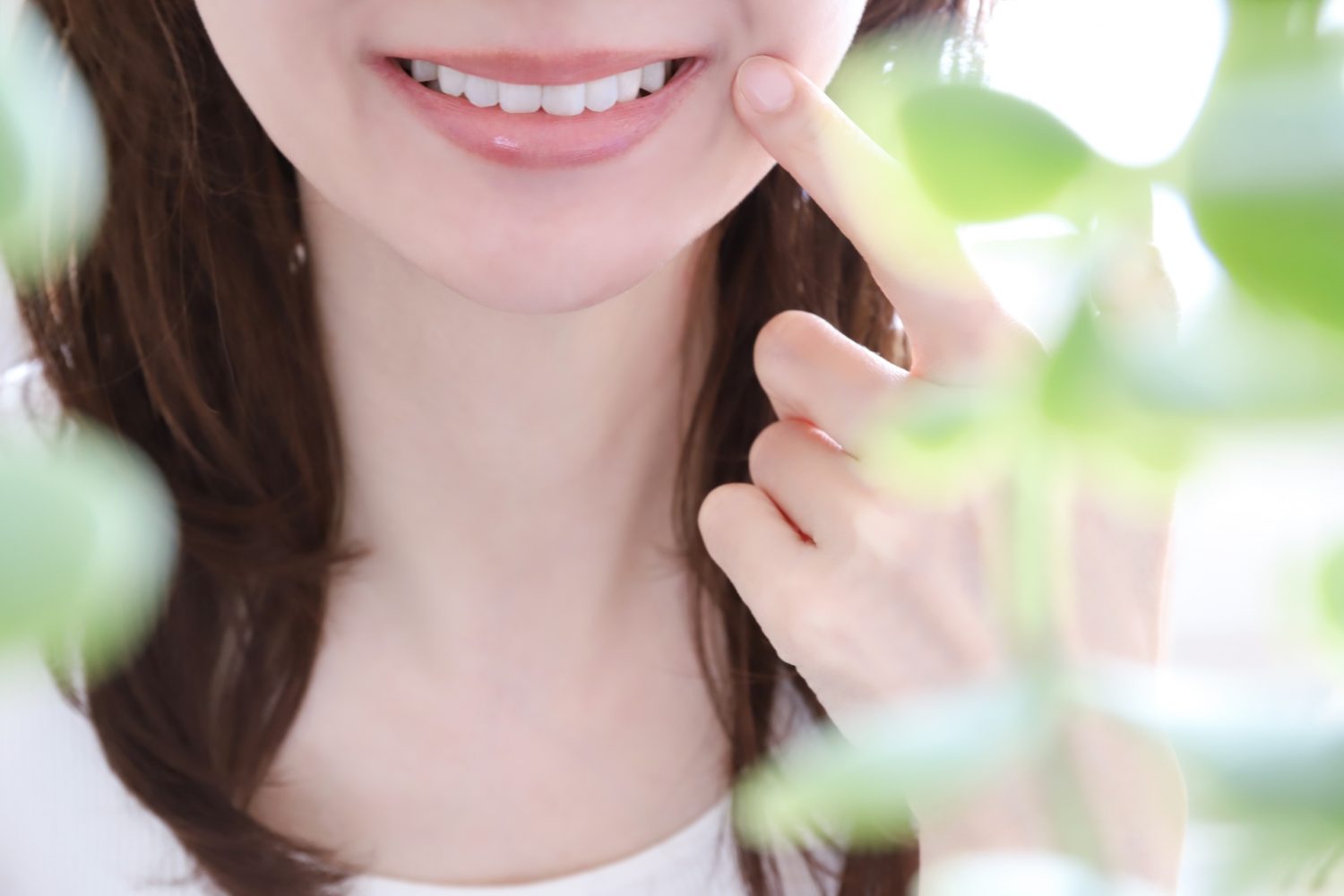 笑顔の女性　デンタルケア