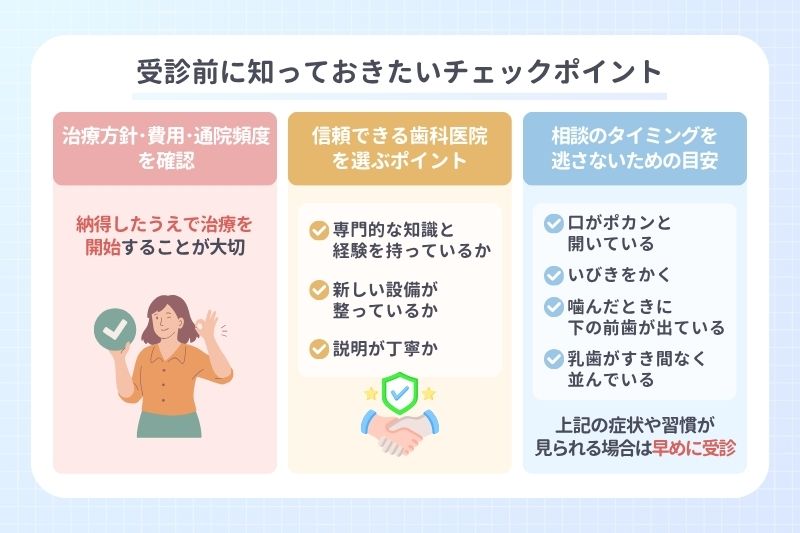 受診前に知っておきたいチェックポイント