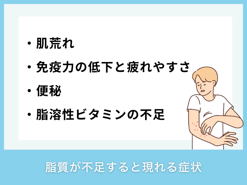 脂質が不足すると現れる症状