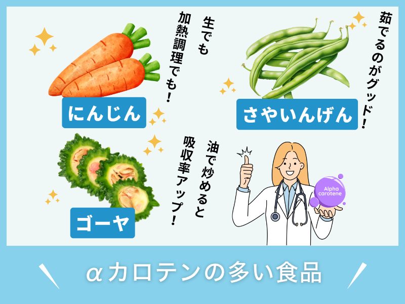 αカロテンの多い食品