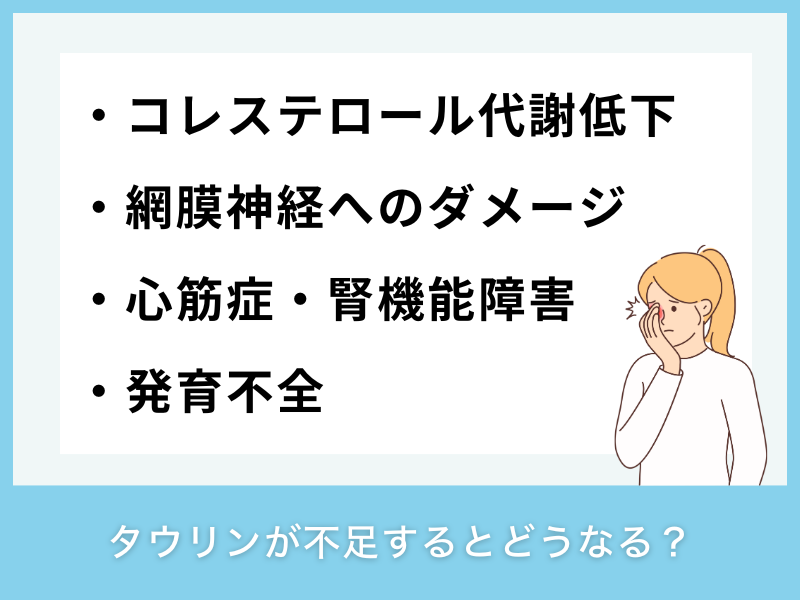 タウリンが不足するとどうなる？