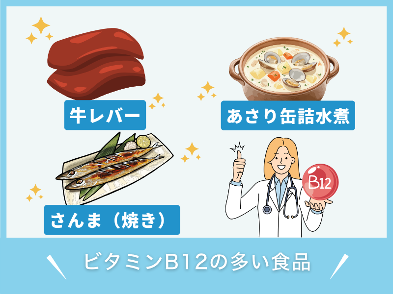 ビタミンB12の多い食品
