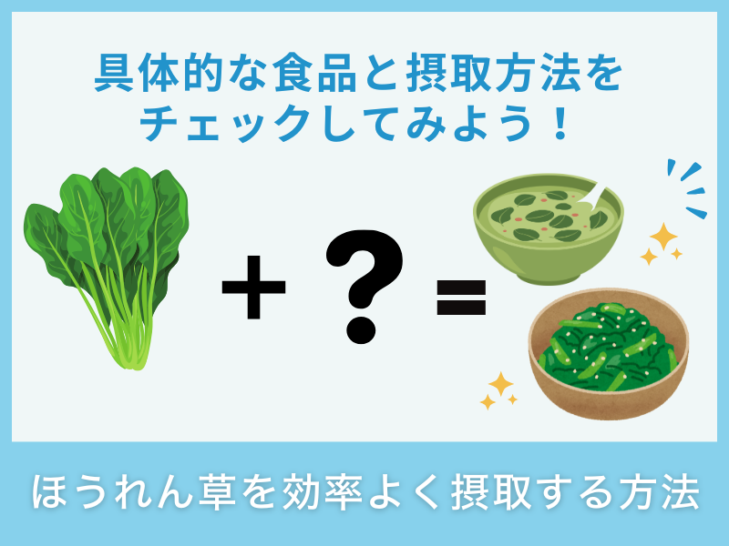 ほうれん草の栄養素を効率的に摂取する方法