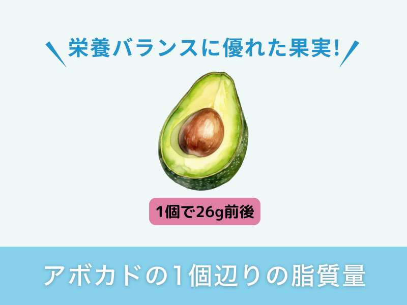 アボカドの1個辺りの脂質量