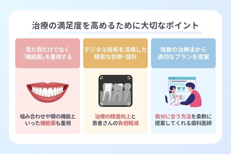 治療の満足度を高めるために大切なポイント