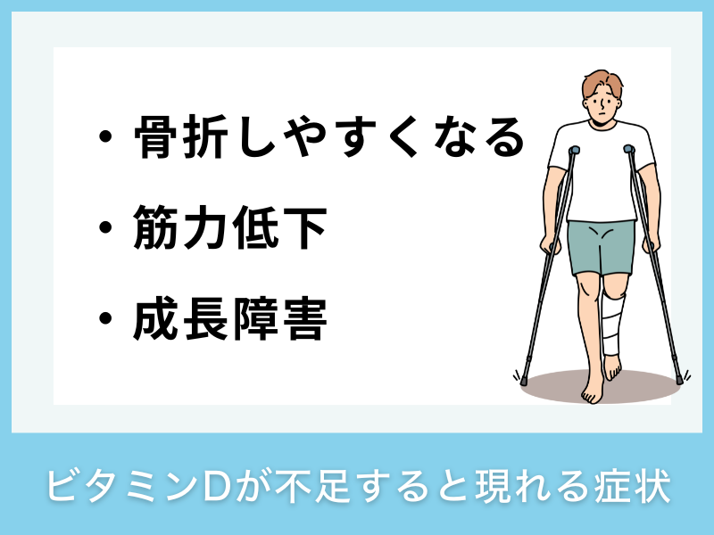 ビタミンDが不足すると現れる症状