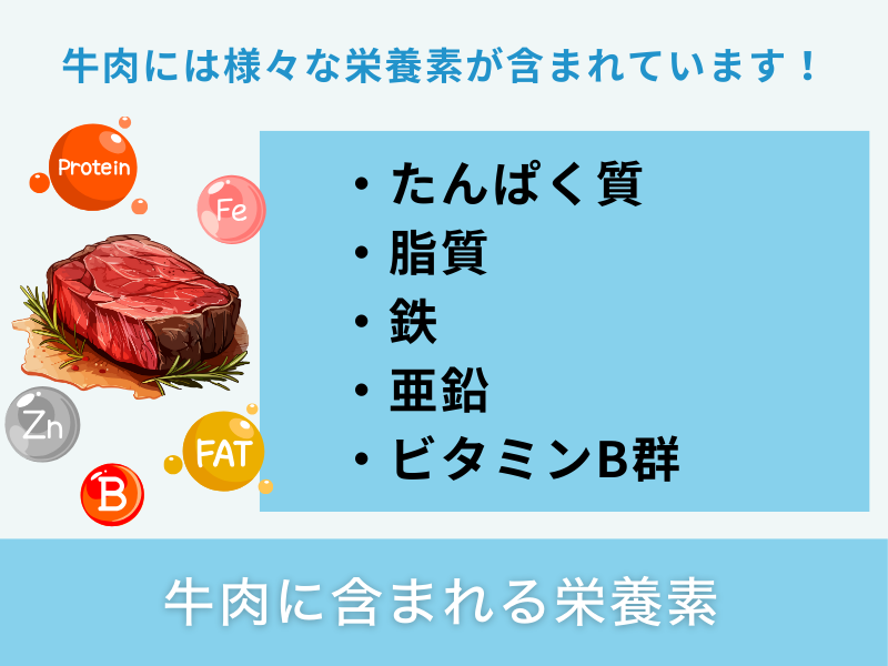 牛肉に含まれる栄養素