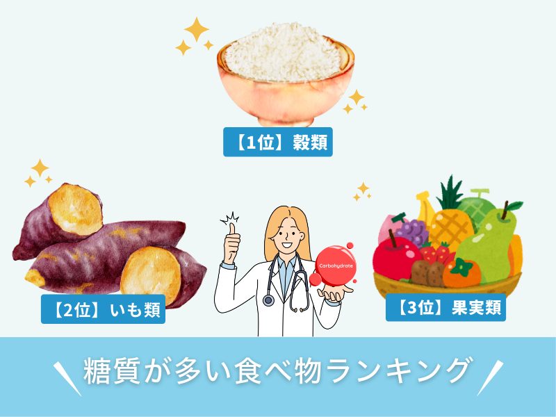糖質が多い食べ物ランキング