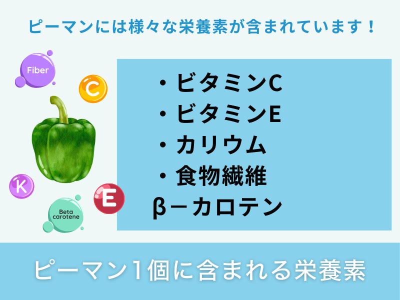 ピーマン1個に含まれる栄養素