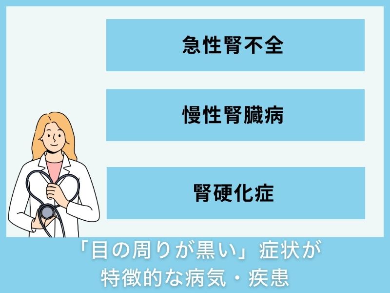 「目の周りが黒い」症状が特徴的な病気・疾患