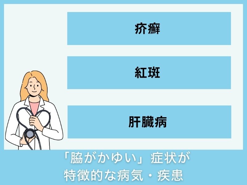 「脇がかゆい」症状が特徴的な病気・疾患