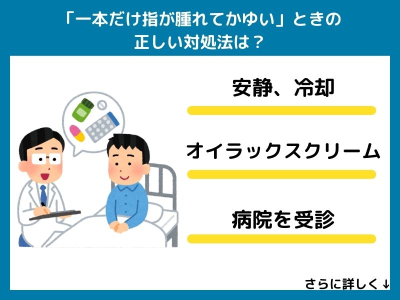 「一本だけ指が腫れてかゆい」ときの正しい対処法は？