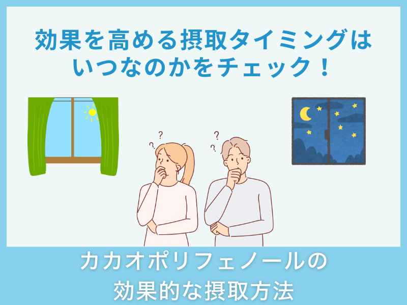 カカオポリフェノールの効果的な摂取方法