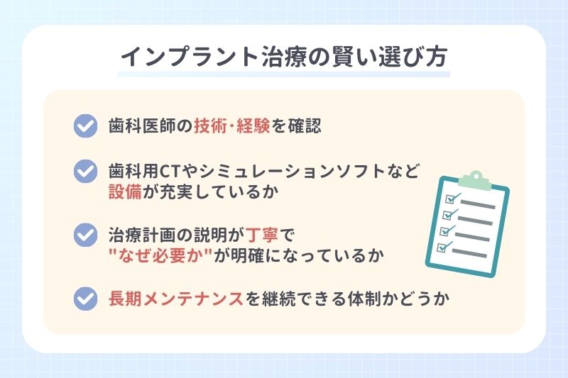 インプラント治療の賢い選び方
