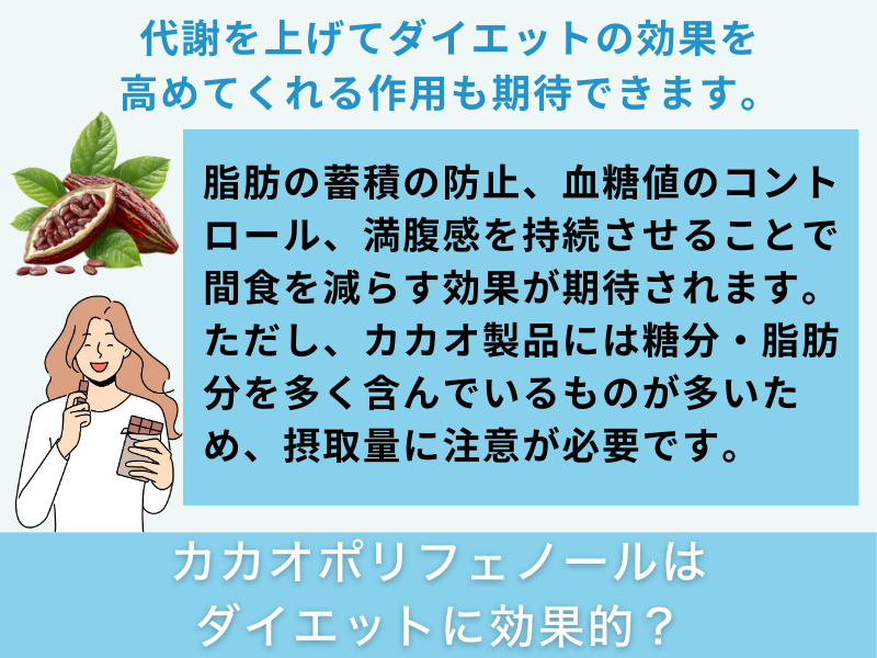 カカオポリフェノールはダイエットに効果的？