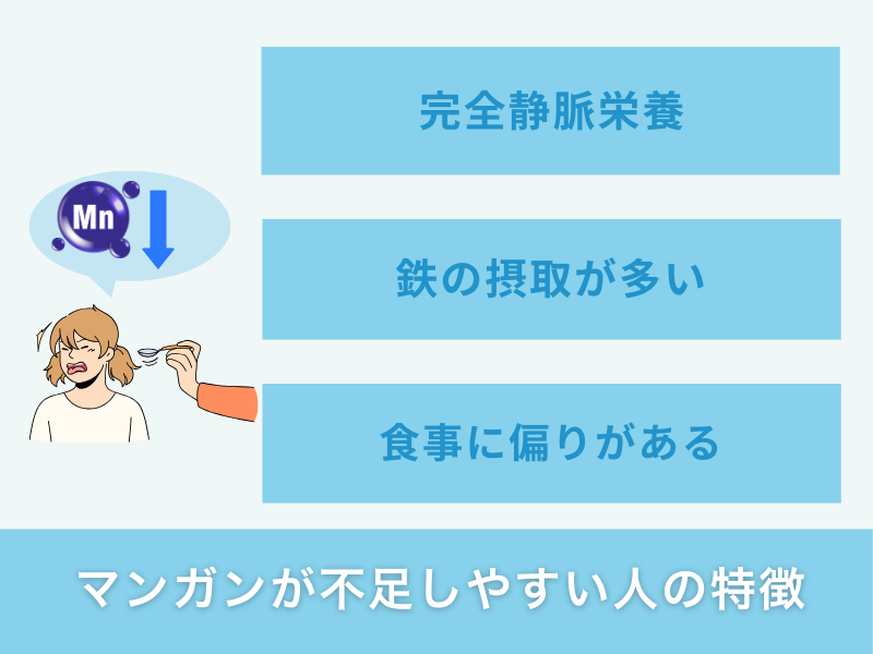 マンガンが不足しやすい人の特徴