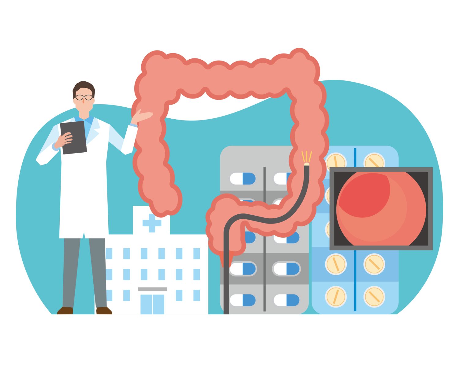 大腸カメラで早期発見したときの、治療の可能性