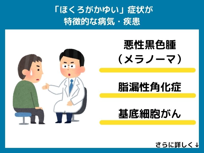「ほくろがかゆい」症状が特徴的な病気・疾患
