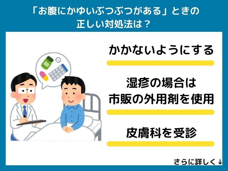 「お腹にかゆいぶつぶつがある」ときの正しい対処法は？