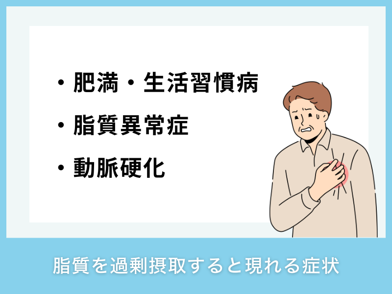 脂質を過剰摂取すると現れる症状